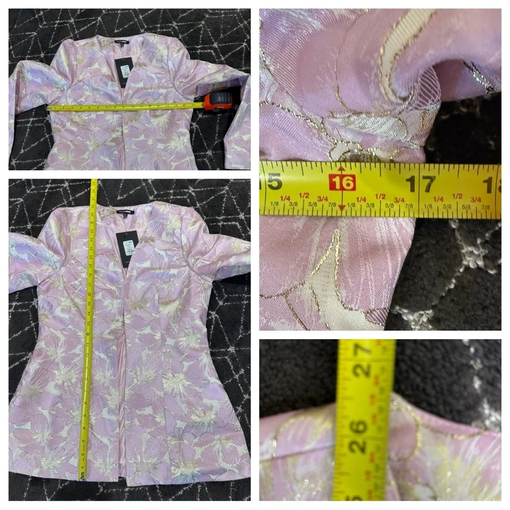 NWT! Fashion Nova Metallic Brocade Blazer/Shorts Suit